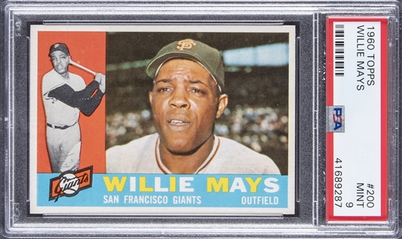 1960 Topps #200 Willie Mays – PSA MINT 9
